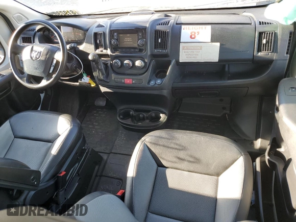 2021 Ram ProMaster Cargo with VIN 3C6LRVVG5ME584678, listed as a Copart auction lot 81923054 with 90,488 mi miles and Salvage Title. Bid and sale history available at DreamBid. Image 8.