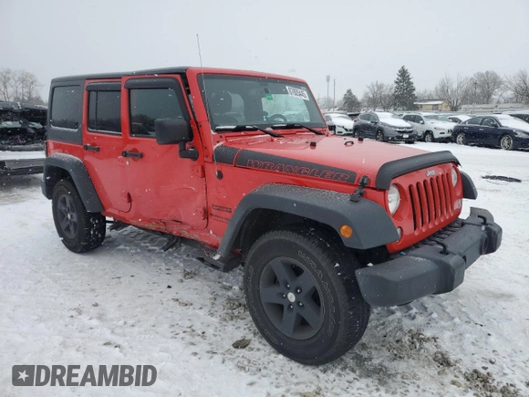 2018 Jeep Wrangler JK Unlimited Sport S with VIN 1C4BJWDGXJL827486, listed as a Copart auction lot 87605445 with 96,656 mi miles and Salvage Title. Bid and sale history available at carsss.com. Image 4.