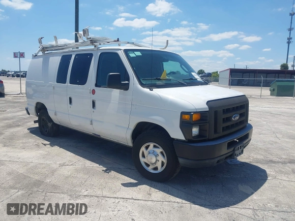 2010 Ford Econoline Cargo Commercial with VIN 1FTNE2EL1ADA10665, listed as a IAAI auction lot 41861433 with 183,657 mi miles and . Bid and sale history available at DreamBid. Image 1.