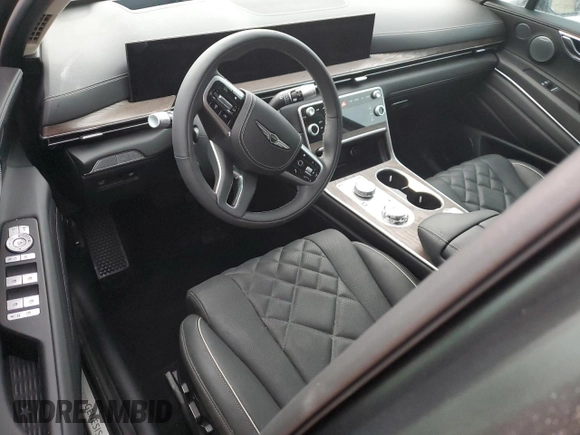 2025 Genesis GV80 Prestige with VIN KMUHEESC7SU212962, listed as a Copart auction lot 75023334 with Not Provided miles and Salvage Title. Bid and sale history available at DreamBid. Image 8.