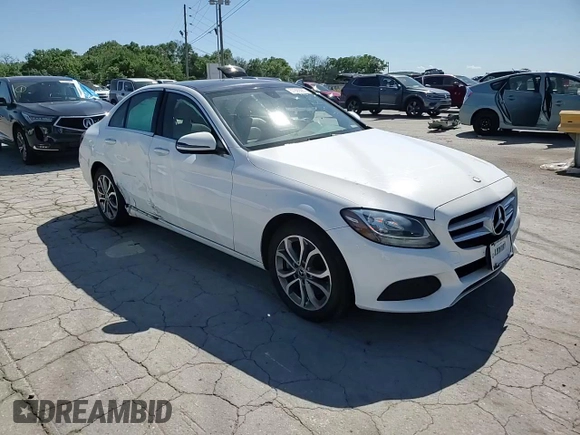 2017 Mercedes-Benz C 300 with VIN 55SWF4KB4HU213916, listed as a Copart auction lot 57999985 with 66,353 mi miles and Salvage title. Bid and sale history available at DreamBid. Image 13.