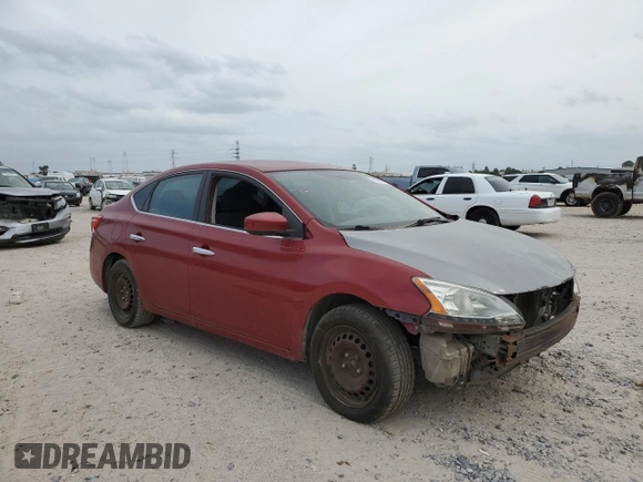 2014 Nissan Sentra S with VIN 3N1AB7AP1EL617617, listed as a Copart auction lot 53881715 with 104,587 mi miles and Clean Title. Bid and sale history available at DreamBid. Image 4.