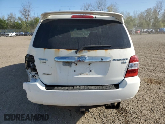 2006 Toyota Highlander z VIN JTEEW21A760004039, wystawiony jako Copart lot #56016235 z przebiegiem 165 705 mil mil oraz Czysty tytuł • Clean title. Historia ofert i sprzedaży dostępna na DreamBid. Obrazek 6.