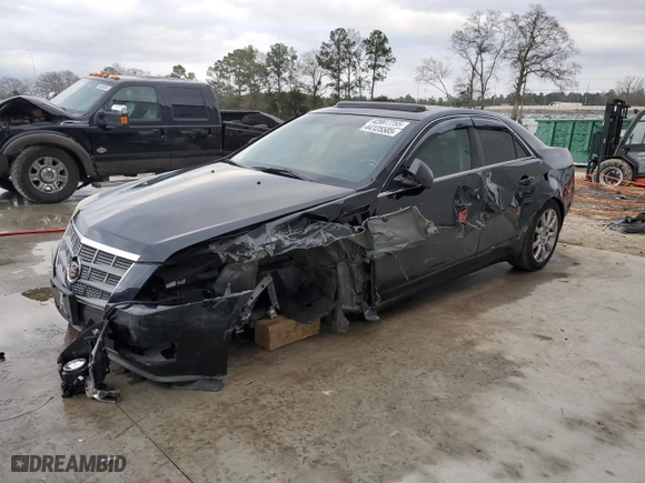2009 Cadillac CTS AWD w/1SB with VIN 1G6DS57V090133951, listed as a Copart auction lot 44125585 with 122,939 mi miles and Salvage Title. Bid and sale history available at carsss.com. Image 1.