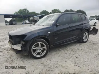 2014 BMW X3 xDrive35i with VIN 5UXWX7C51E0E79351, listed as a Copart auction lot 53645955 with 112,580 mi miles and Salvage Title. Bid and sale history available at DreamBid. Image 1.