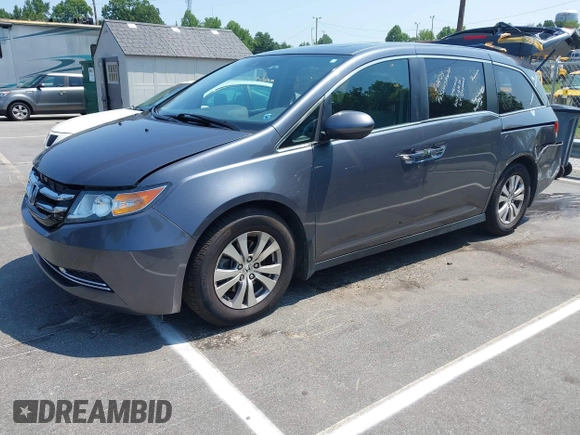 2014 Honda Odyssey EX-L with VIN 5FNRL5H63EB073585, listed as a IAAI auction lot 42673004 with 119,971 mi miles and . Bid and sale history available at DreamBid. Image 2.