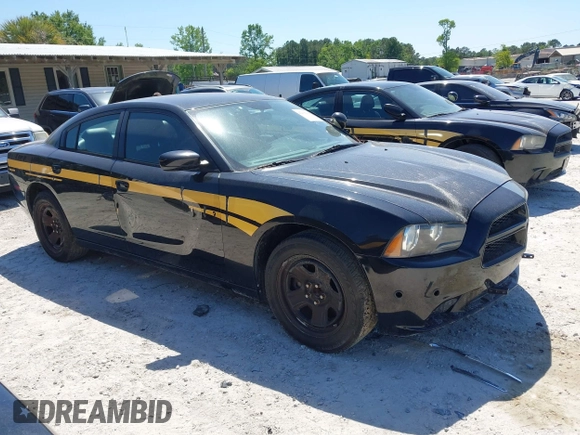 2014 Dodge Charger Police with VIN 2C3CDXAT3EH186045, listed as a IAAI auction lot 42136164 with 151,761 mi miles and . Bid and sale history available at carsss.com. Image 1.