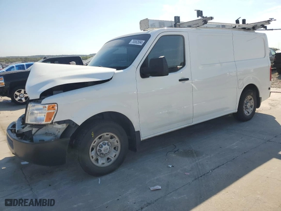 2021 Nissan NV Cargo SV with VIN 1N6BF0KM0MN809897, listed as a Copart auction lot 76552694 with 100,124 mi miles and Salvage Title. Bid and sale history available at carsss.com. Image 1.