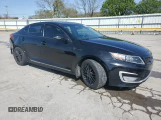 2013 Kia Optima Hybrid EX with VIN KNAGM4AD1D5062069, listed as a Copart auction lot 52456105 with 104,385 mi miles and Salvage Title. Bid and sale history available at carsss.com. Image 4.