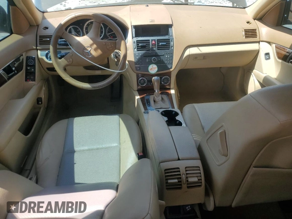 2008 Mercedes-Benz C 300 Sport with VIN WDDGF54X08F124267, listed as a Copart auction lot 57830955 with 167,012 mi miles and Salvage title. Bid and sale history available at DreamBid. Image 8.