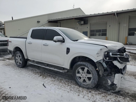 2024 Ford Ranger LARIAT with VIN 1FTER4KH3RLE26685, listed as a Copart auction lot 46030645 with 4,115 mi miles and Salvage Title. Bid and sale history available at carsss.com. Image 4.