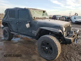 2018 Jeep Wrangler JK Unlimited Sport with VIN 1C4BJWDGXJL859340, listed as a Copart auction lot 41797885 with 90,714 mi miles and Salvage Title. Bid and sale history available at carsss.com. Image 4.