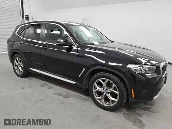 2023 BMW X3 sDrive30i with VIN 5UX43DP00P9S19910, listed as a Copart auction lot 53166615 with 49,728 mi miles and Clean Title. Bid and sale history available at DreamBid. Image 4.