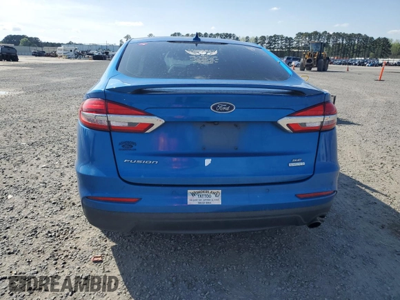 2019 Ford Fusion SE with VIN 3FA6P0HD2KR193449, listed as a Copart auction lot 51376985 with 181,711 mi miles and Salvage Title. Bid and sale history available at DreamBid. Image 6.