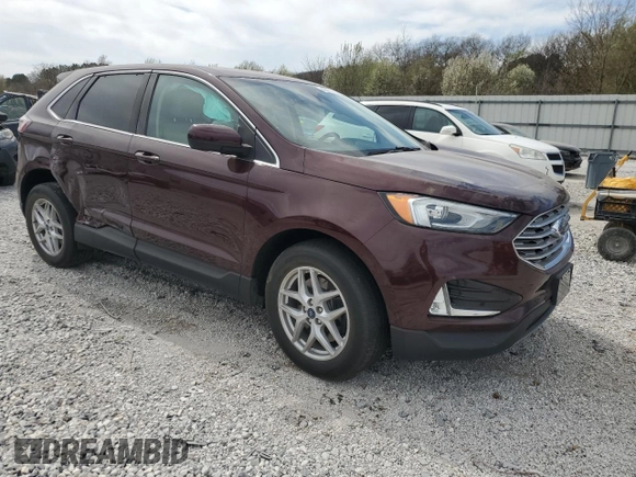 2021 Ford Edge SEL with VIN 2FMPK4J9XMBA02206, listed as a Copart auction lot 49513785 with 91,666 mi miles and Salvage Title. Bid and sale history available at carsss.com. Image 4.