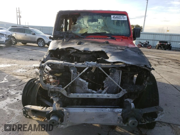 2021 Jeep Wrangler Sport with VIN 1C4GJXAG9MW614936, listed as a Copart auction lot 45460575 with Not Provided miles and Salvage Title. Bid and sale history available at DreamBid. Image 5.