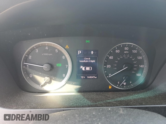 2017 Hyundai Sonata 2.4L with VIN 5NPE24AF4HH474459, listed as a Copart auction lot 52251245 with 144,647 mi miles and Salvage Title. Bid and sale history available at DreamBid. Image 9.