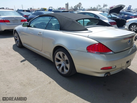 2007 BMW 6 Series 650i with VIN WBAEK135X7CN83521, listed as a IAAI auction lot 42078828 with 55,444 mi miles. Bid and sale history available at carsss.com. Image 3.