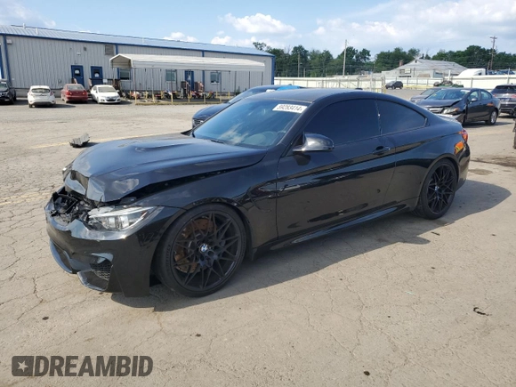 2018 BMW M4 with VIN WBS4Y9C57JAG66687, listed as a Copart auction lot 59283414 with 86,029 mi miles and Salvage Title. Bid and sale history available at carsss.com. Image 1.
