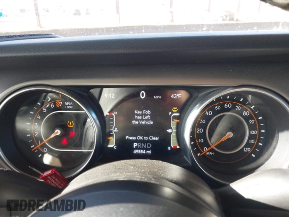 2021 Jeep Gladiator Willys with VIN 1C6HJTAG2ML507426, listed as a IAAI auction lot 41407608 with 49,554 mi miles and . Bid and sale history available at carsss.com. Image 7.