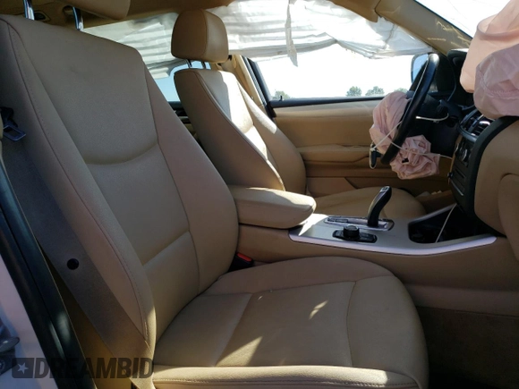 2013 BMW X3 xDrive28i with VIN 5UXWX9C51D0A22839, listed as a Copart auction lot 57217642 with 0 mi miles and Salvage Title. Bid and sale history available at carsss.com. Image 5.
