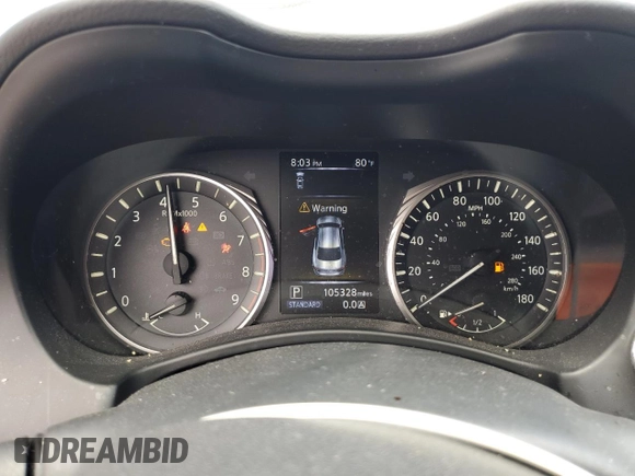 2020 Infiniti Q50 Luxe with VIN JN1EV7AP5LM200335, listed as a Copart auction lot 53086135 with 105,328 mi miles and Clean Title. Bid and sale history available at DreamBid. Image 9.