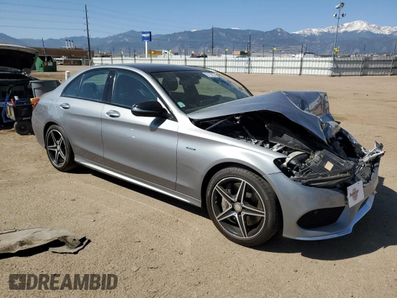 2016 Mercedes-Benz C 450 AMG with VIN 55SWF6EB3GU107429, listed as a Copart auction lot 52775825 with 85,991 mi miles and Salvage title. Bid and sale history available at DreamBid. Image 4.