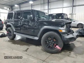 2020 Jeep Wrangler Unlimited Sport Altitude with VIN 1C4HJXDG1LW190876, listed as a Copart auction lot 54602445 with 75,875 mi miles and Salvage title. Bid and sale history available at DreamBid. Image 4.