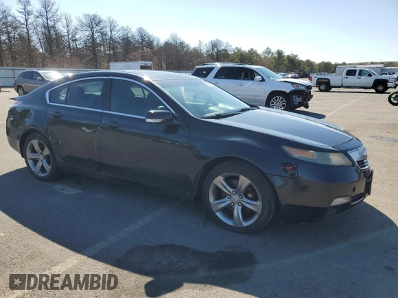 2012 Acura TL Tech Auto with VIN 19UUA8F56CA004666, listed as a Copart auction lot 49587145 with 207,109 mi miles and Salvage Title. Bid and sale history available at carsss.com. Image 4.
