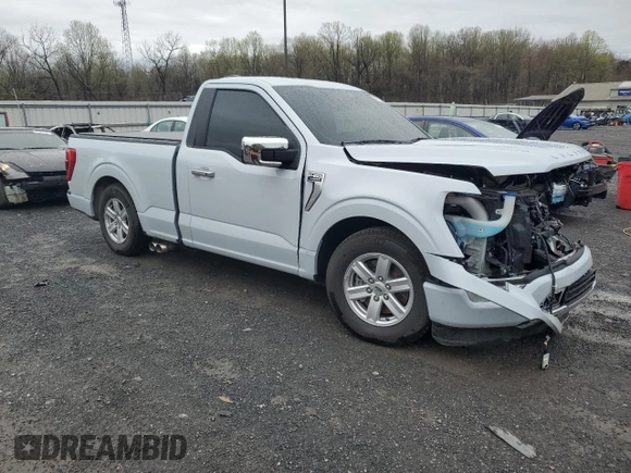 2022 Ford F-150 XL with VIN 1FTMF1C57NKE48891, listed as a Copart auction lot 51837445 with 17,285 mi miles and Salvage title. Bid and sale history available at DreamBid. Image 4.