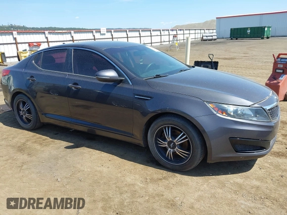 2011 Kia Optima LX with VIN KNAGM4A79B5063381, listed as a IAAI auction lot 42157171 with 175,069 mi miles and . Bid and sale history available at carsss.com. Image 1.