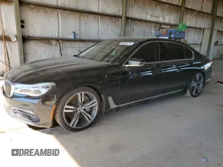 2016 BMW 7 Series 750i with VIN WBA7F0C52GGM20491, listed as a Copart auction lot 59638775 with 72,777 mi miles and Salvage title. Bid and sale history available at DreamBid. Image 1.