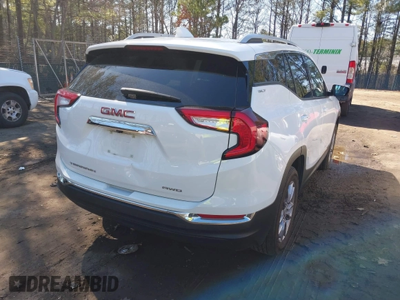 2023 GMC Terrain SLT with VIN 3GKALVEG4PL181622, listed as a IAAI auction lot 41824862 with 46,855 mi miles and . Bid and sale history available at carsss.com. Image 4.