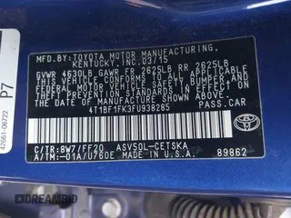 2015 Toyota Camry XLE with VIN 4T1BF1FK3FU938285, listed as a IAAI auction lot 42055997 with 140,636 mi miles. Bid and sale history available at carsss.com. Image 9.