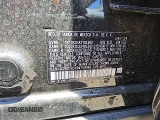 2024 Honda HR-V LX with VIN 3CZRZ1H34RM759966, listed as a Copart auction lot 59620535 with 23,152 mi miles and Clean title. Bid and sale history available at DreamBid. Image 13.