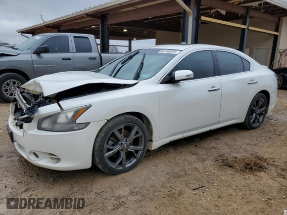 2013 Nissan Maxima SV z VIN 1N4AA5APXDC843658, wystawiony jako Copart lot #44188935 z przebiegiem 162 551 mil mil oraz Szkoda całkowita • Salvage title. Historia ofert i sprzedaży dostępna na DreamBid. Obrazek 1.