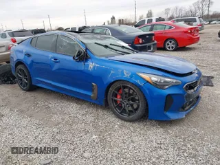 2018 Kia Stinger GT2 with VIN KNAE55LC5J6018578, listed as a IAAI auction lot 41708926 with 103,368 mi miles. Bid and sale history available at carsss.com. Image 1.