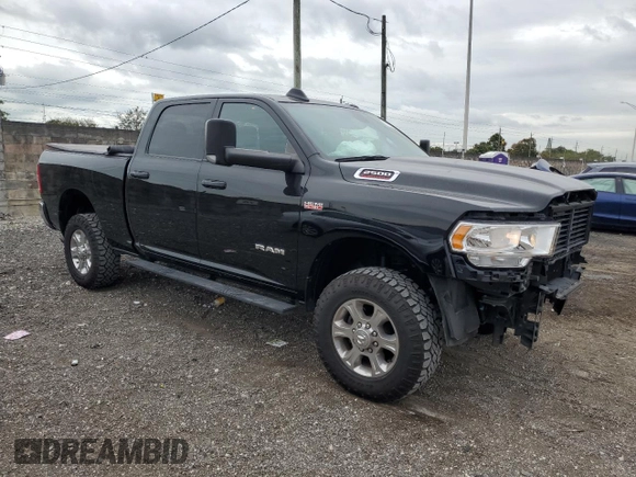 2022 Ram 2500 Big Horn with VIN 3C6UR5DJ3NG191592, listed as a Copart auction lot 88253145 with 37,284 mi miles and Salvage Title. Bid and sale history available at carsss.com. Image 4.