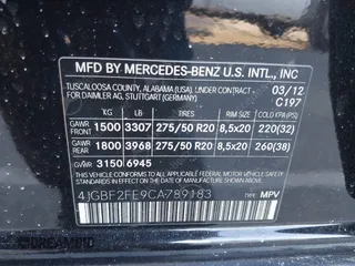 2012 Mercedes-Benz GL 350 with VIN 4JGBF2FE9CA789183, listed as a IAAI auction lot 41424031 with 158,432 mi miles and . Bid and sale history available at DreamBid. Image 9.