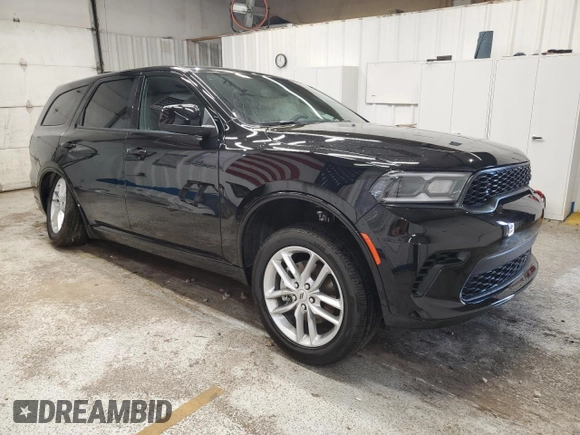 2025 Dodge Durango GT with VIN 1C4RDJDG1SC536787, listed as a Copart auction lot 62940135 with 4,102 mi miles and Salvage title. Bid and sale history available at DreamBid. Image 4.