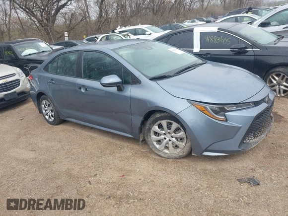 2021 Toyota Corolla LE with VIN 5YFEPMAE4MP212396, listed as a IAAI auction lot 41883092 with 93,106 mi miles. Bid and sale history available at carsss.com. Image 1.