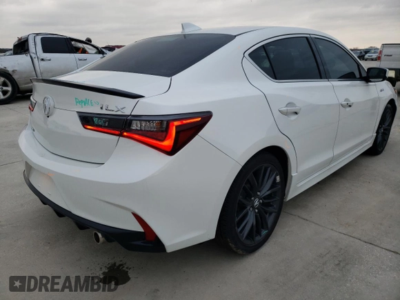 2022 Acura ILX Premium with VIN 19UDE2F86NA008120, listed as a Copart auction lot 40157743 with 7,488 mi miles and . Bid and sale history available at DreamBid. Image 3.