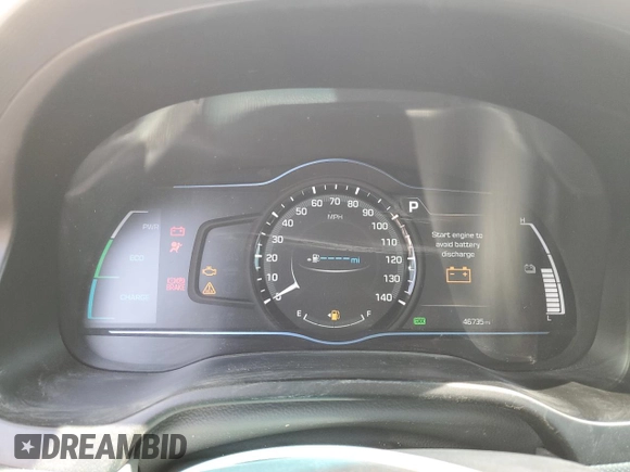 2018 Hyundai Ioniq SEL z VIN KMHC75LCXJU098603, wystawiony jako Copart lot #47458225 z przebiegiem 46 735 mil mil oraz Szkoda całkowita • Salvage title. Historia ofert i sprzedaży dostępna na DreamBid. Obrazek 9.