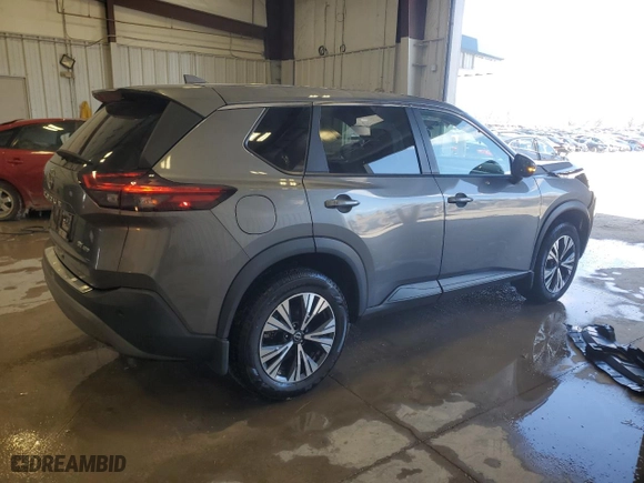 2022 Nissan Rogue SV with VIN 5N1BT3BB9NC681552, listed as a Copart auction lot 50007345 with 21,661 mi miles and Salvage Title. Bid and sale history available at carsss.com. Image 3.
