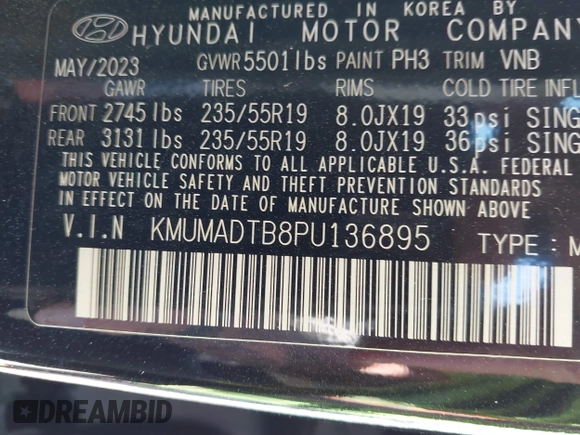 2023 Genesis GV70 2.5T z VIN KMUMADTB8PU136895, wystawiony jako IAAI lot #42162819 z przebiegiem 19 831 mil mil oraz . Historia ofert i sprzedaży dostępna na DreamBid. Obrazek 9.