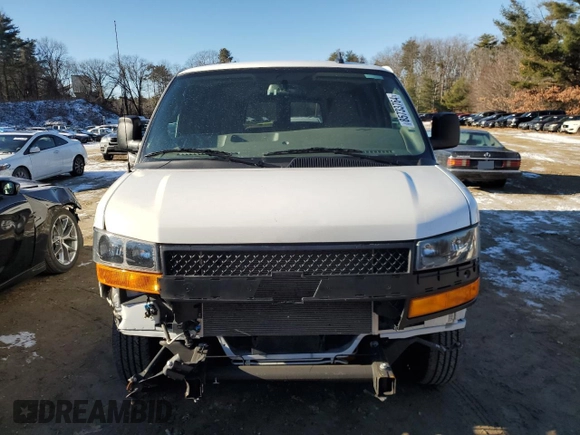 2023 Chevrolet Express Passenger LS z VIN 1GAZGNFP7P1234198, wystawiony jako Copart lot #85733764 z przebiegiem 18 464 mil mil oraz Nie do naprawy • Non repairable. Historia ofert i sprzedaży dostępna na DreamBid. Obrazek 5.