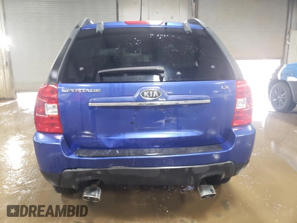 2009 Kia Sportage LX with VIN KNDJF724197557676, listed as a Copart auction lot 51774565 with 172,768 mi miles and Salvage Title. Bid and sale history available at carsss.com. Image 6.