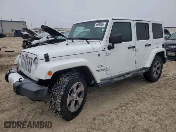 2016 Jeep Wrangler Unlimited 75th Anniversary with VIN 1C4BJWEG8GL143348, listed as a Copart auction lot 44254585 with 111,616 mi miles and Salvage Title. Bid and sale history available at carsss.com. Image 1.