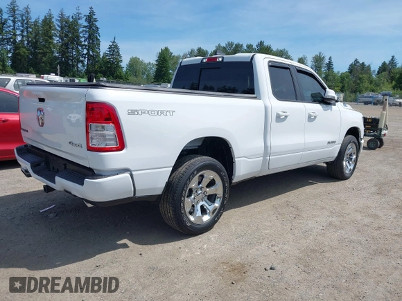 2022 Ram 1500 Big Horn with VIN 1C6SRFBT6NN164539, listed as a IAAI auction lot 42444414 with 54,343 mi miles and . Bid and sale history available at DreamBid. Image 4.