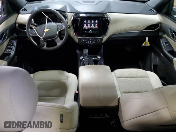 2022 Chevrolet Traverse LS with VIN 1GNEVFKW1NJ168119, listed as a Copart auction lot 80633784 with 19,096 mi miles and Salvage Title. Bid and sale history available at carsss.com. Image 8.